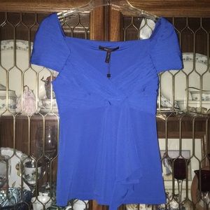 BCBG “Larkspur Blue” Knit Top XS